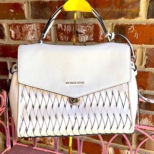 Michael Kors Bristol Woven Leather Satchel